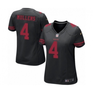 Women's Nike San Francisco 49ers #4 Nick Mullens Game Black NFL Jersey