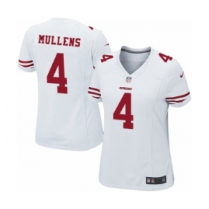 Women's Nike San Francisco 49ers #4 Nick Mullens Game White NFL Jersey