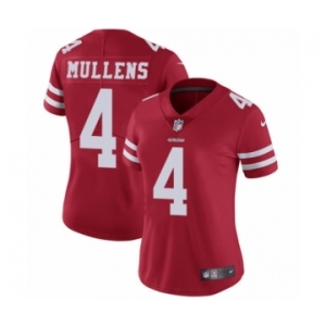 Women's Nike San Francisco 49ers #4 Nick Mullens Red Team Color Vapor Untouchable Limited Player NFL Jersey