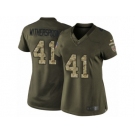 Women's Nike San Francisco 49ers #41 Ahkello Witherspoon Limited Green Salute to Service NFL Jersey