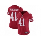 Women's Nike San Francisco 49ers #41 Ahkello Witherspoon Vapor Untouchable Limited Red Team Color NFL Jersey