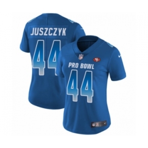 Women's Nike San Francisco 49ers #44 Kyle Juszczyk Limited Royal Blue NFC 2019 Pro Bowl NFL Jersey