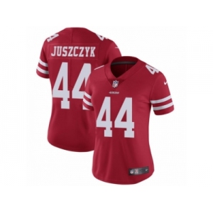 Women's Nike San Francisco 49ers #44 Kyle Juszczyk Vapor Untouchable Limited Red Team Color NFL Jersey
