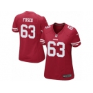 Women's Nike San Francisco 49ers #63 Brandon Fusco Limited Red Team Color NFL Jersey