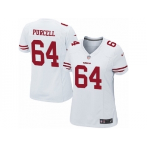 Women's Nike San Francisco 49ers #64 Mike Purcell Limited White NFL Jersey