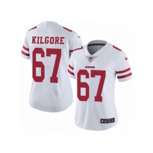 Women's Nike San Francisco 49ers #67 Daniel Kilgore Vapor Untouchable Limited White NFL Jersey