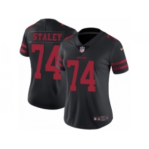 Women's Nike San Francisco 49ers #74 Joe Staley Vapor Untouchable Limited Black NFL Jersey