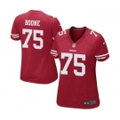Women's Nike San Francisco 49ers #75 Alex Boone Red Team Color NFL Jersey