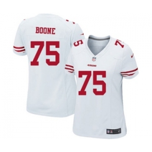 Women's Nike San Francisco 49ers #75 Alex Boone White NFL Jersey