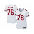 Women's Nike San Francisco 49ers #76 Garry Gilliam Limited White NFL Jersey