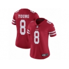 Women's Nike San Francisco 49ers #8 Steve Young Vapor Untouchable Limited Red Team Color NFL Jersey