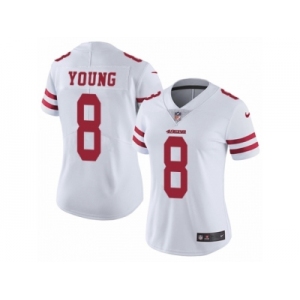 Women's Nike San Francisco 49ers #8 Steve Young Vapor Untouchable Limited White NFL Jersey