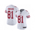 Women's Nike San Francisco 49ers #81 Terrell Owens Vapor Untouchable Limited White NFL Jersey