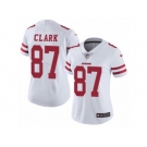 Women's Nike San Francisco 49ers #87 Dwight Clark Vapor Untouchable Limited White NFL Jersey