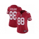 Women's Nike San Francisco 49ers #88 Garrett Celek Vapor Untouchable Limited Red Team Color NFL Jersey