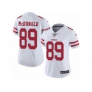 Women's Nike San Francisco 49ers #89 Vance McDonald Vapor Untouchable Limited White NFL Jersey