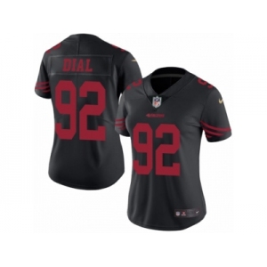 Women's Nike San Francisco 49ers #92 Quinton Dial Limited Black Rush NFL Jersey