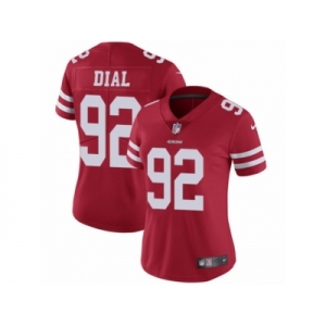 Women's Nike San Francisco 49ers #92 Quinton Dial Vapor Untouchable Limited Red Team Color NFL Jersey