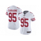 Women's Nike San Francisco 49ers #95 Cornellius Carradine Vapor Untouchable Limited White NFL Jersey