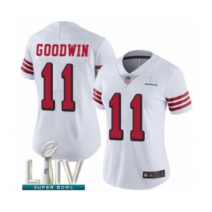 Women's San Francisco 49ers #11 Marquise Goodwin Limited White Rush Vapor Untouchable Super Bowl LIV Bound Football Jersey