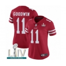 Women's San Francisco 49ers #11 Marquise Goodwin Red Team Color Vapor Untouchable Limited Player Super Bowl LIV Bound Football Jersey