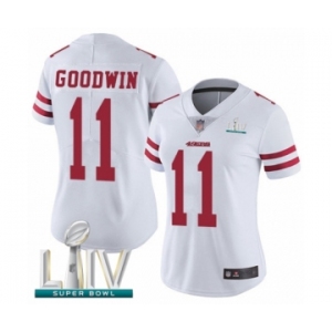Women's San Francisco 49ers #11 Marquise Goodwin White Vapor Untouchable Limited Player Super Bowl LIV Bound Football Jersey