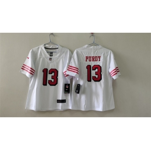 Women's San Francisco 49ers #13 Brock Purdy White 2nd Alternate Football Stitched Jersey