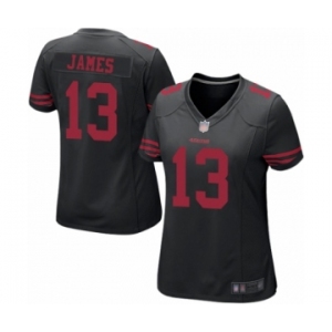Women's San Francisco 49ers #13 Richie James Game Black Football Jersey