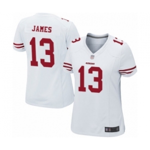 Women's San Francisco 49ers #13 Richie James Game White Football Jersey