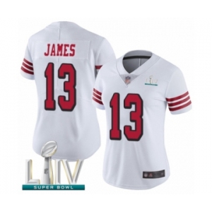 Women's San Francisco 49ers #13 Richie James Limited White Rush Vapor Untouchable Super Bowl LIV Bound Football Jersey