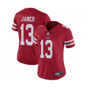 Women's San Francisco 49ers #13 Richie James Red Team Color Vapor Untouchable Limited Player Football Jersey