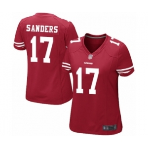 Women's San Francisco 49ers #17 Emmanuel Sanders Game Red Team Color Football Jersey