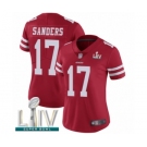 Women's San Francisco 49ers #17 Emmanuel Sanders Red Team Color Vapor Untouchable Limited Player Super Bowl LIV Bound Football Jersey