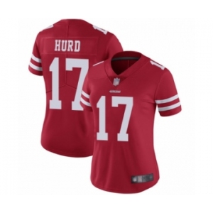 Women's San Francisco 49ers #17 Jalen Hurd Red Team Color Vapor Untouchable Limited Player Football Jersey