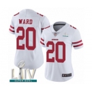 Women's San Francisco 49ers #20 Jimmie Ward White Vapor Untouchable Limited Player Super Bowl LIV Bound Football Jersey