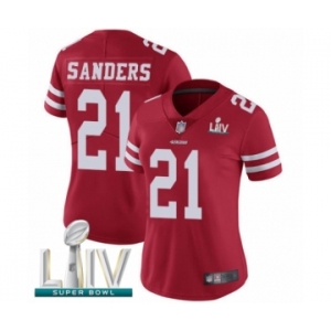 Women's San Francisco 49ers #21 Deion Sanders Red Team Color Vapor Untouchable Limited Player Super Bowl LIV Bound Football Jersey