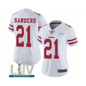 Women's San Francisco 49ers #21 Deion Sanders White Vapor Untouchable Limited Player Super Bowl LIV Bound Football Jersey