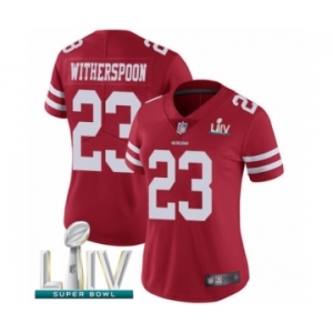 Women's San Francisco 49ers #23 Ahkello Witherspoon Red Team Color Vapor Untouchable Limited Player Super Bowl LIV Bound Football Jersey