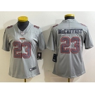 Women's San Francisco 49ers #23 Christian McCaffrey Grey Atmosphere Fashion Stitched Game Jersey