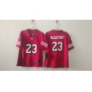 Women's San Francisco 49ers #23 Christian McCaffrey Red Alternate Football Stitched Jersey