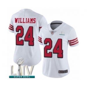 Women's San Francisco 49ers #24 K'Waun Williams Limited White Rush Vapor Untouchable Super Bowl LIV Bound Football Jersey
