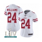 Women's San Francisco 49ers #24 K'Waun Williams White Vapor Untouchable Limited Player Super Bowl LIV Bound Football Jersey