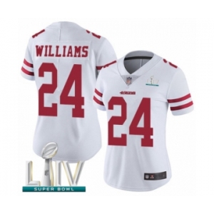 Women's San Francisco 49ers #24 K'Waun Williams White Vapor Untouchable Limited Player Super Bowl LIV Bound Football Jersey