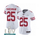 Women's San Francisco 49ers #25 Richard Sherman White Vapor Untouchable Limited Player Super Bowl LIV Bound Football Jersey