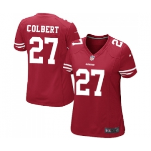 Women's San Francisco 49ers #27 Adrian Colbert Game Red Team Color Football Jersey