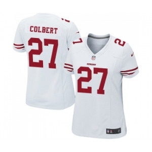 Women's San Francisco 49ers #27 Adrian Colbert Game White Football Jersey