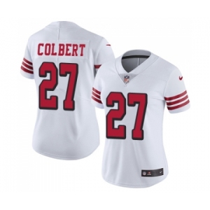 Women's San Francisco 49ers #27 Adrian Colbert Limited White Rush Vapor Untouchable Football Jersey