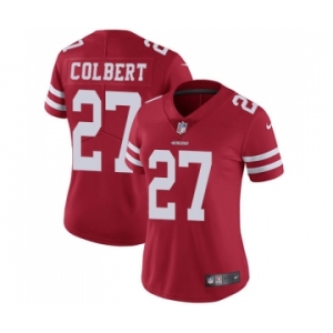Women's San Francisco 49ers #27 Adrian Colbert Red Team Color Vapor Untouchable Limited Player Football Jersey