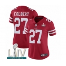 Women's San Francisco 49ers #27 Adrian Colbert Red Team Color Vapor Untouchable Limited Player Super Bowl LIV Bound Football Jersey