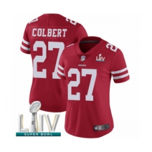 Women's San Francisco 49ers #27 Adrian Colbert Red Team Color Vapor Untouchable Limited Player Super Bowl LIV Bound Football Jersey